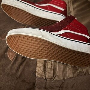 Vans Red and White Classic Sneakers